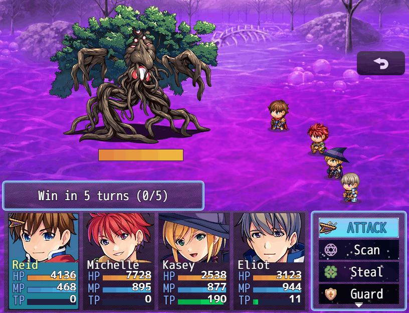 A turn based battle objective