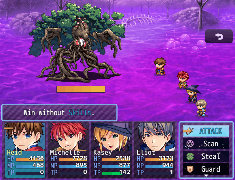An objective to win without using skills