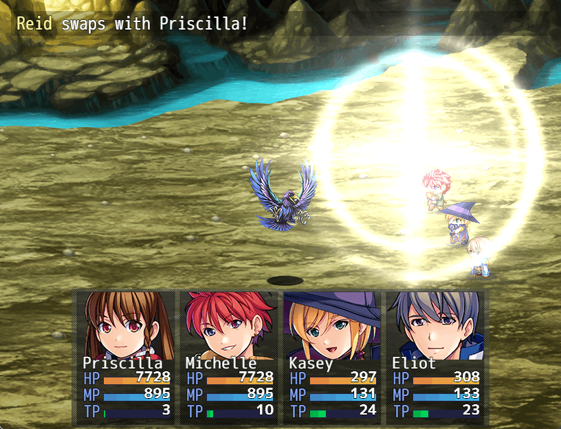 A Battle Swap in the process of swapping actors