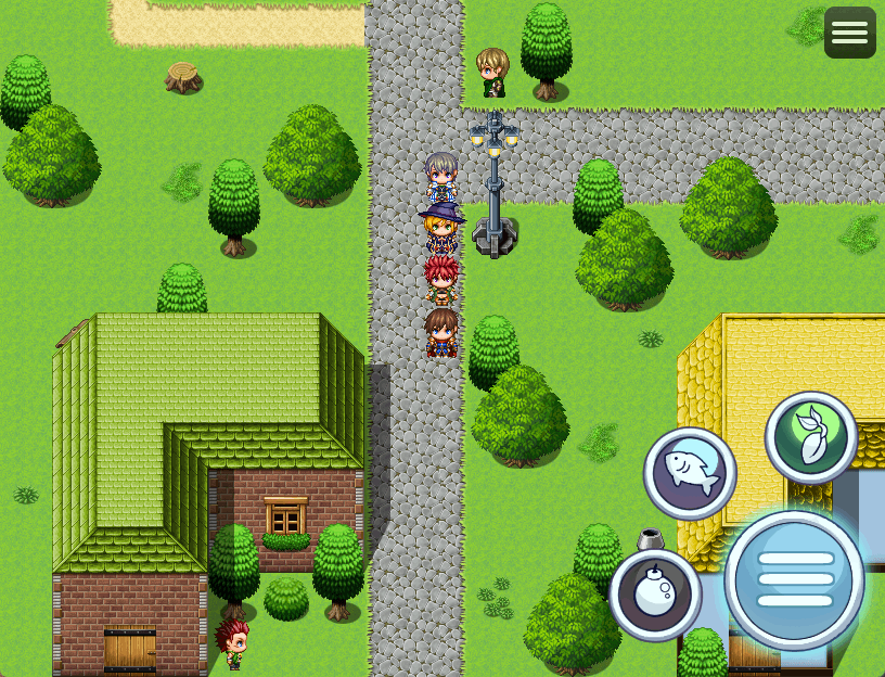 The player hovering over the menu ui picture