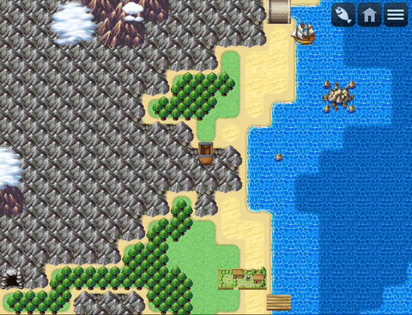 A land vehicle passing over some mountains the player would otherwise not be able to get around