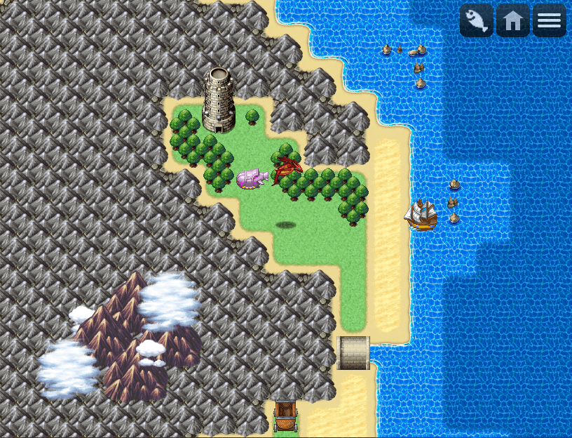 A dragon airship-like vehicle that flies slightly higher than the default airship does