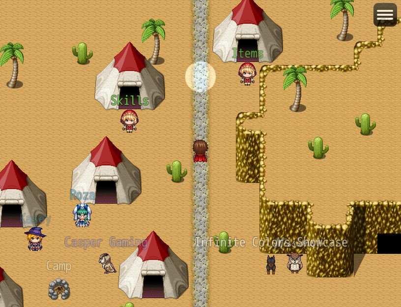 A basic shape destination sprite, drawn by the plugin