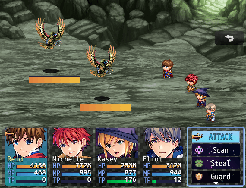 Some HP bars displaying for the enemies