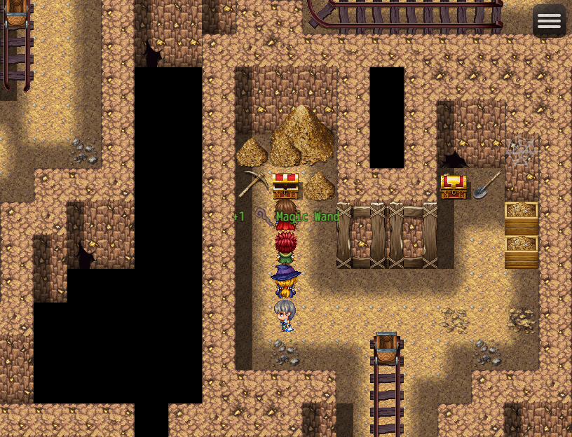 Some floating text for receiving an item from a chest