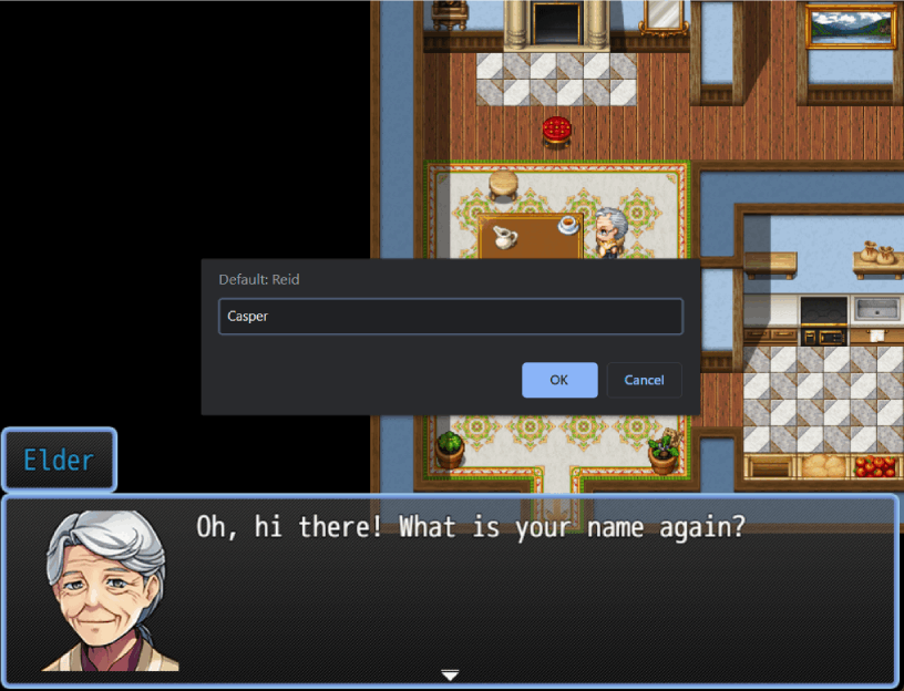 A JS prompt dialog box