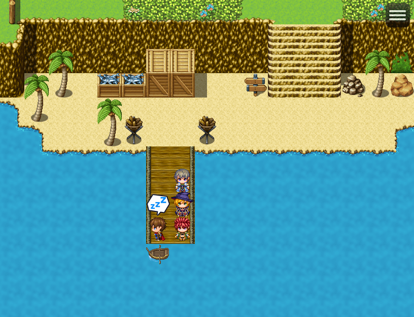 A balloon icon above the player displays every 3 seconds when they are idle (evented)