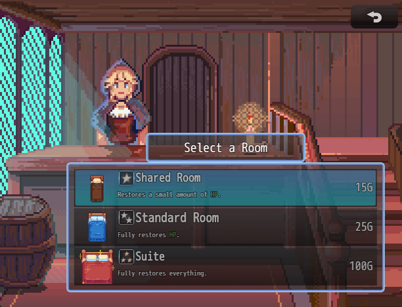 The inn shop with 3 rooms to choose from