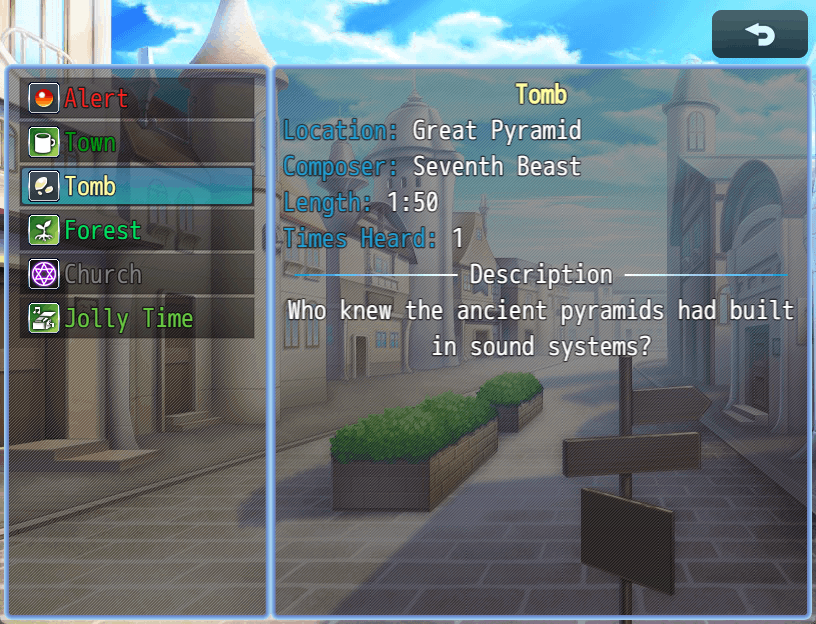 The jukebox scene with custom background image