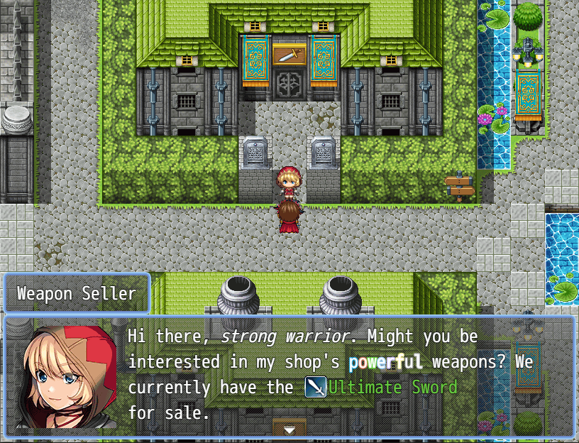 Some new text codes including italics, weapon icon and name, and text outline color change