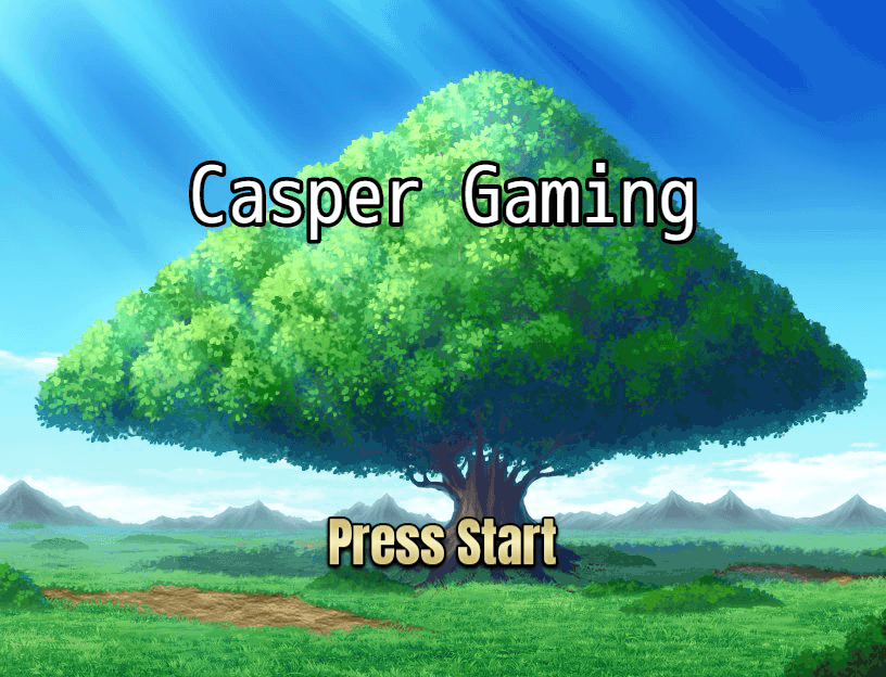 The Press Start screen