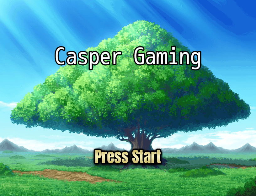 The Press Start screen with Press Start image hovered