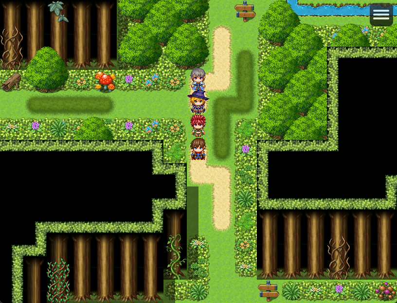 The player in a field but not encountering enemies due to min encounter step setting