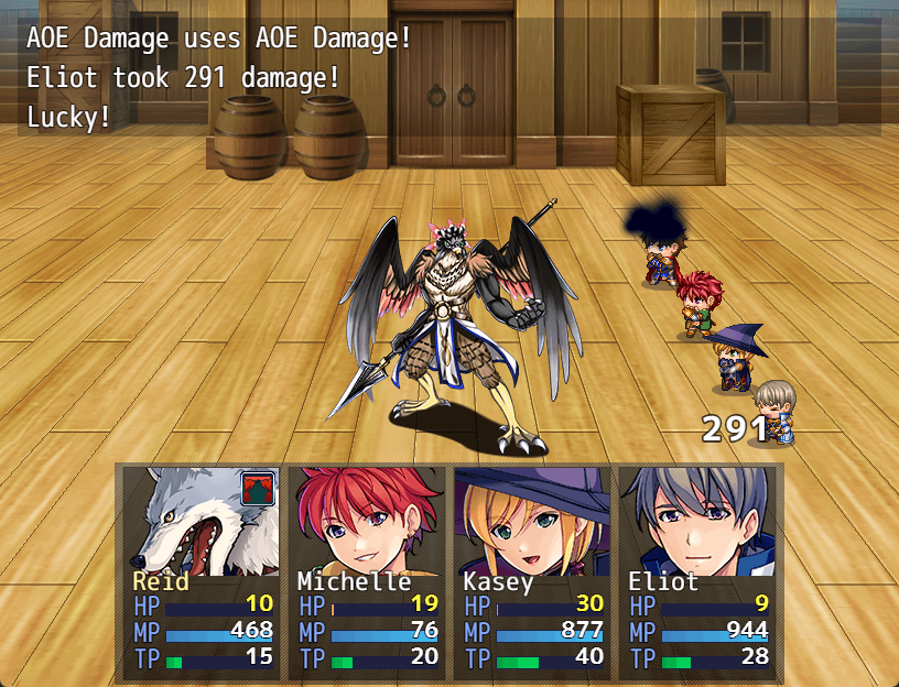 The player getting lucky and surviving a normally fatal attack