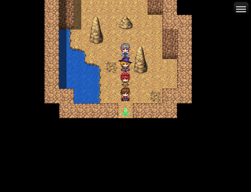 The green arrow lets the player know where they can leave the map