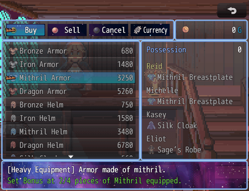Some armor icons