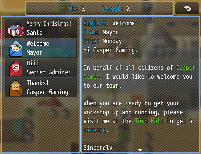 The letters after being opened