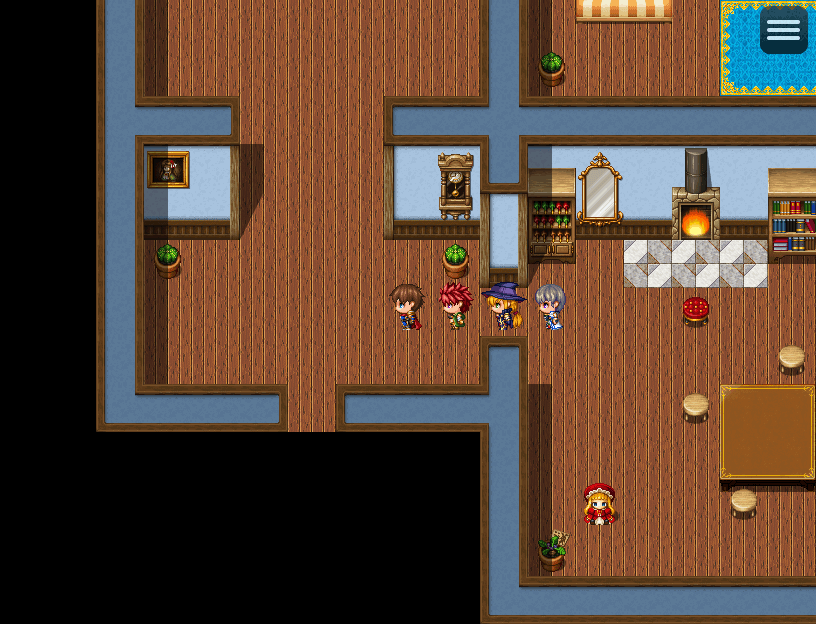 The shadows inside the house start diagonally small near the wall and go over the top of the bookshelf