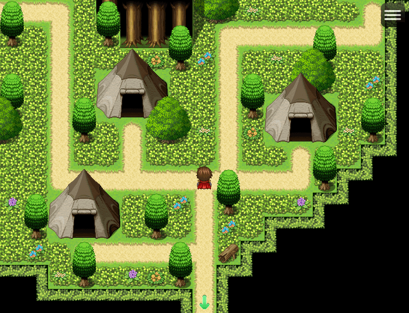 A tent village in the deep forest