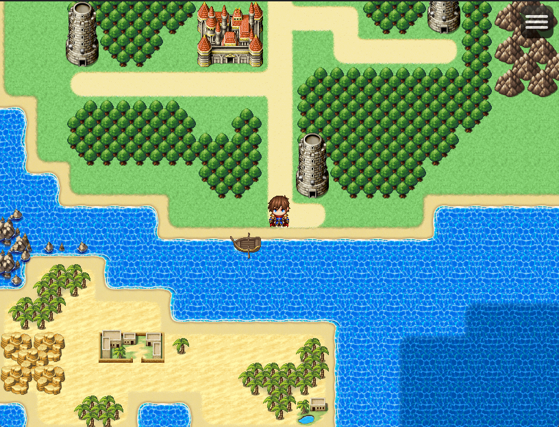 The first world map with a desert island that needs the boat to reach